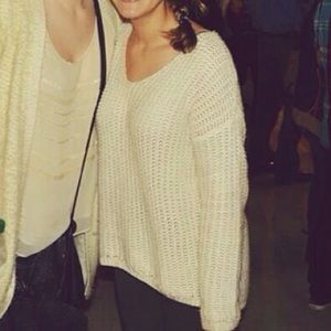 Cream Crochet Sweater